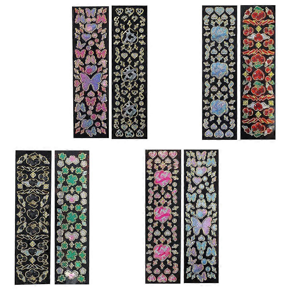 Waterproof Sticker For Journaling 8 Sheets Assorted Color Decorative Handcraft Enthusiasts DIY Projects
