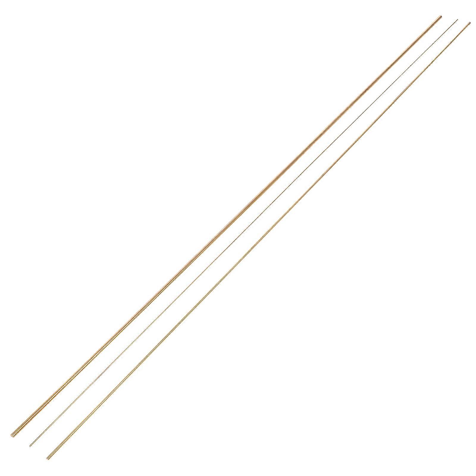 Brass Rods For Crafting Making 3Pcs Solid Rods Convenient For DIY Projects Featuring Smooth Golden Finish