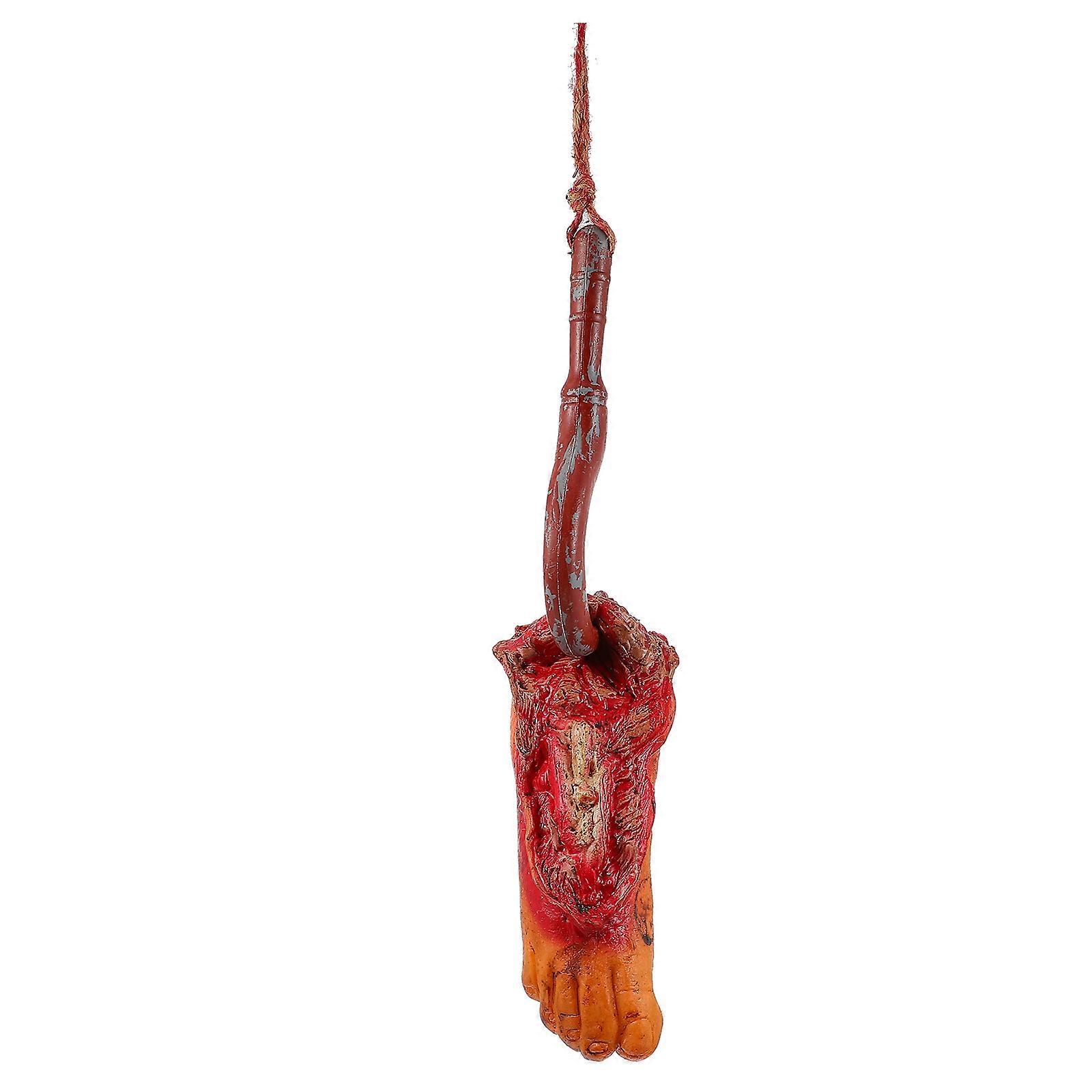 Hanging Decoration Severed Foot Halloween Ornament Ideal For Halloween Parties And Scene Layout 20X8Cm Three-Dimensional Lifelike 1Pcs