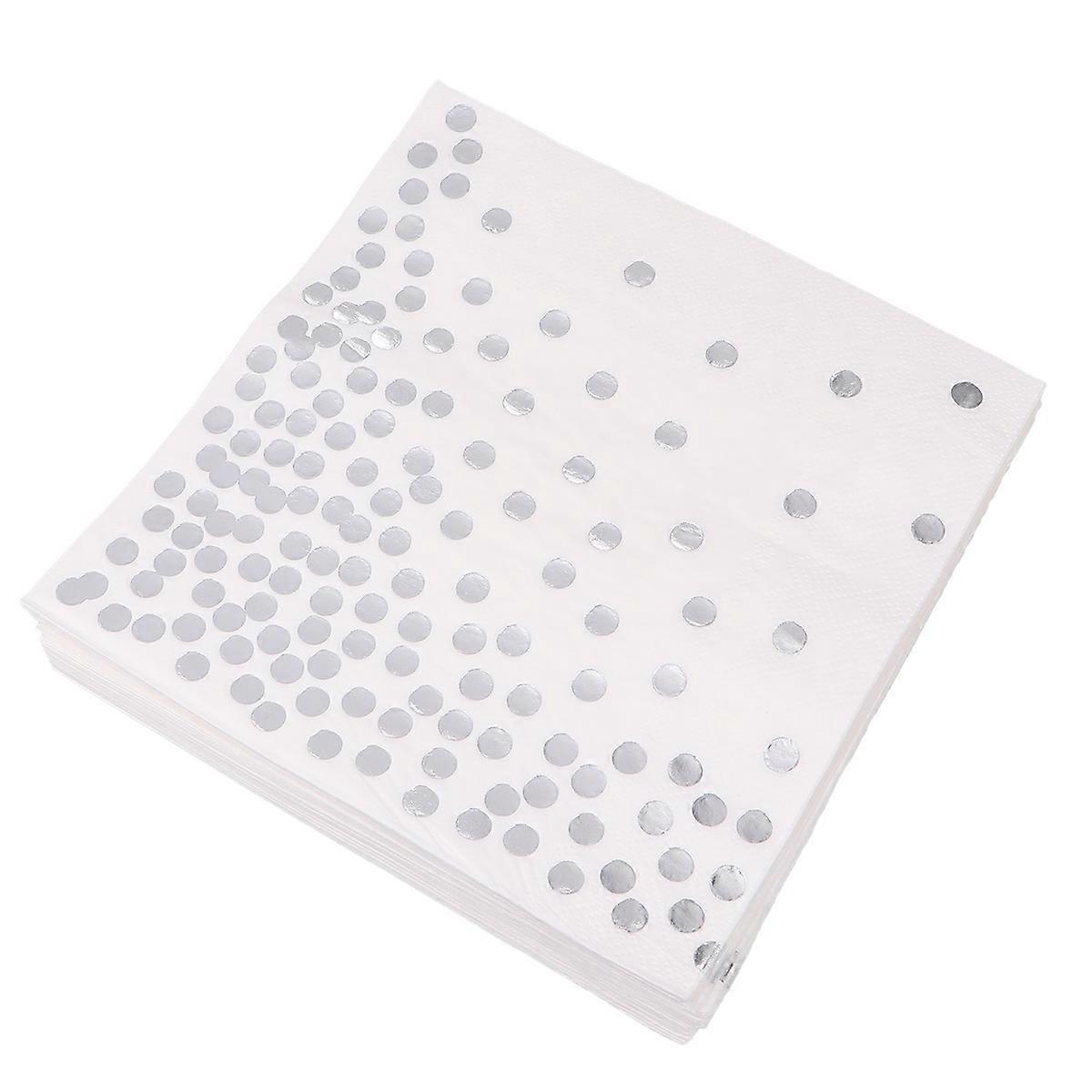 Silver 50Pcs Disposable Napkins Designed For Restaurant And Hotel Use Featuring Highly Absorbent And Stylish Patterns