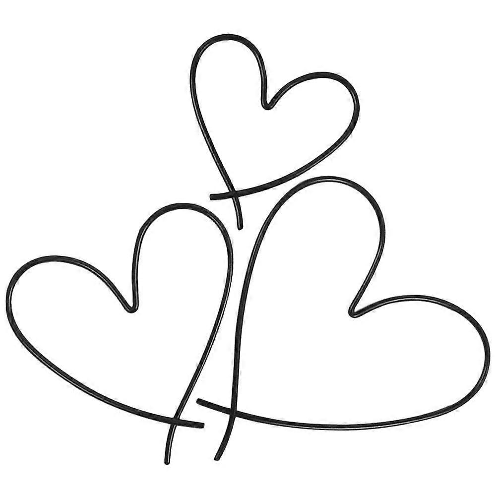 Small Hearts Wall Decor 3Pack For Valentine's Day Romantic Events Featuring Unique Black Iron Design Utilizing Fine Workmanship