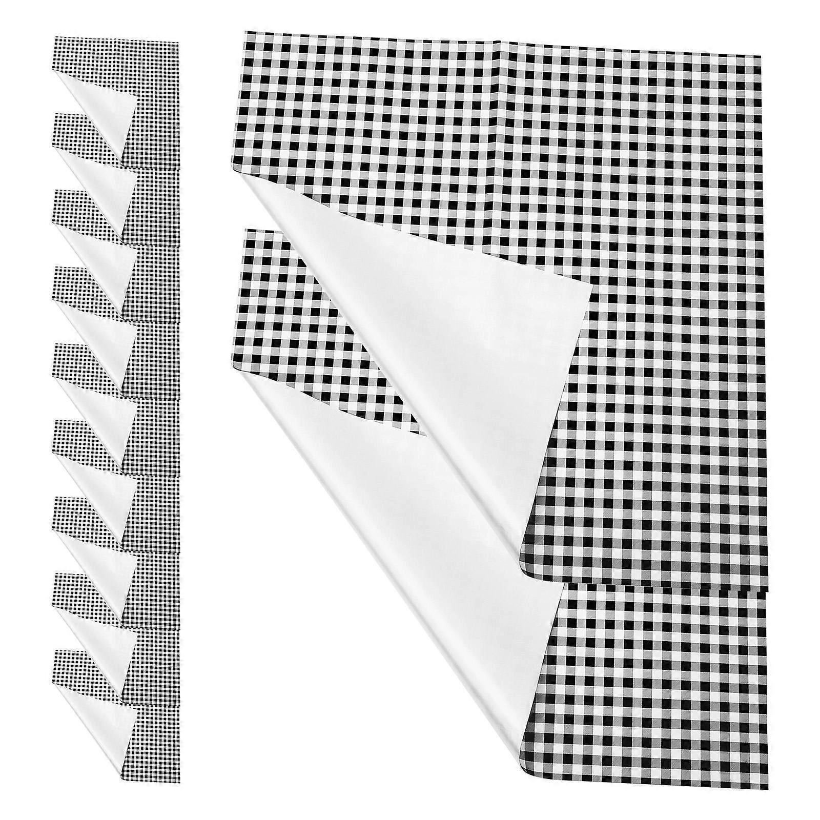 20Pcs Black Checkered Bouquet Wrapping Paper for Gift Packaging