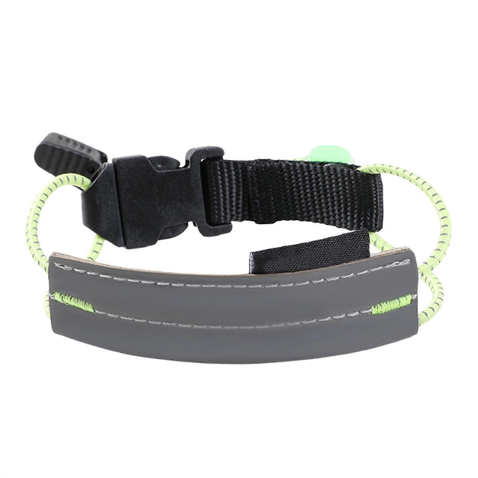 Reflective Webbing Leg Bands for Safety, Adjustable Reflective Straps for Night Running, Green Color for Men and Women
