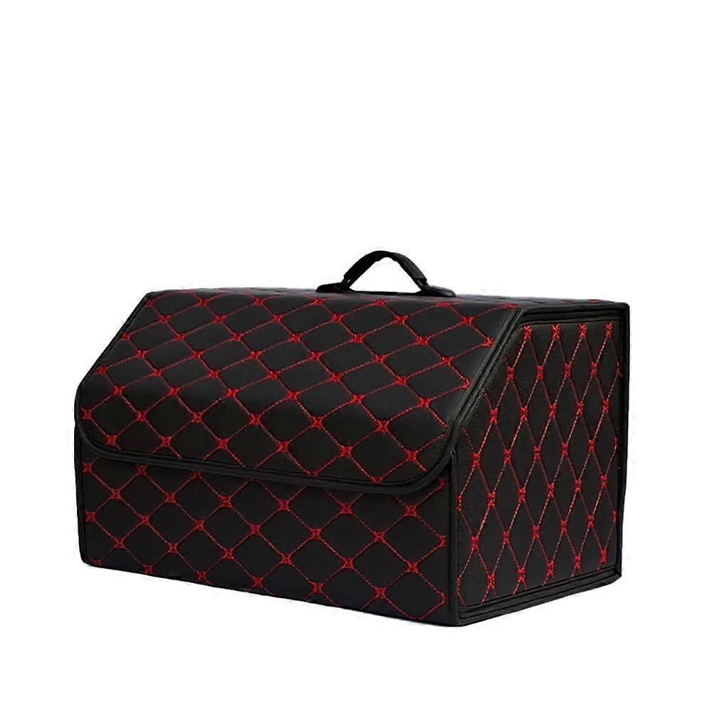 Auto Trunk Organizer, for Mazda M3 Star Hatchback Trunk Storage Bags Waterproof Foldable Storage Box Accessories, A/Black RedXL XL A/Black Red.