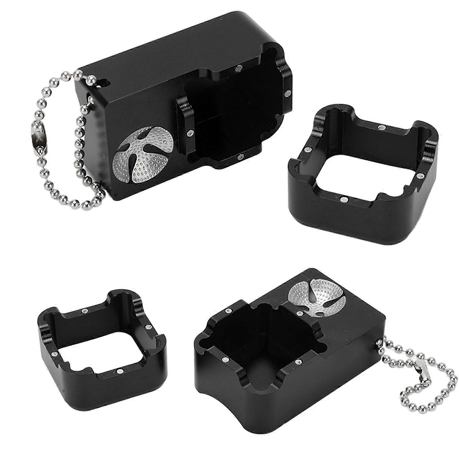 4 in 1 Billiard Cue Tip Repair Tool R6 Multifunctional Pool Tip Shaper Metal Chalk HolderBlack 