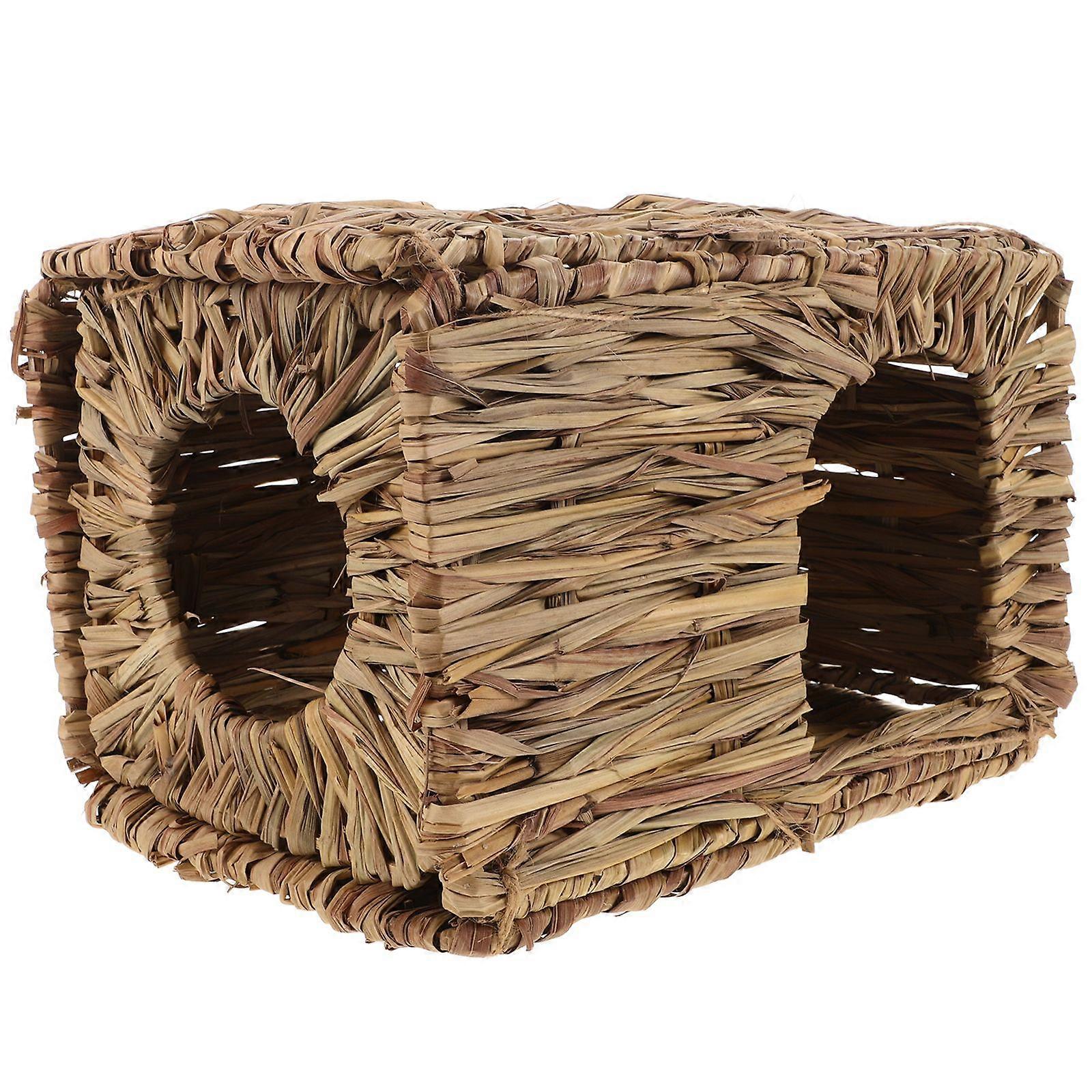 Rabbit Nest Bunny Straw Woven House Rabbit Woven Bed for Rabbits Hamster