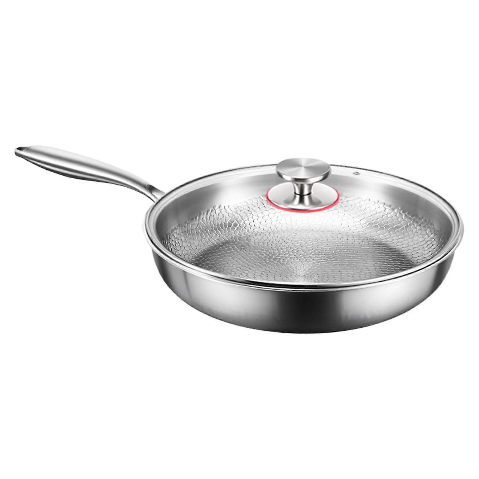 Non Stick Pan 30cm | Titanium Hammered Pancake Skillet with Lid | Multi-Functional Nonstick Cookware for Kitchen and Camping