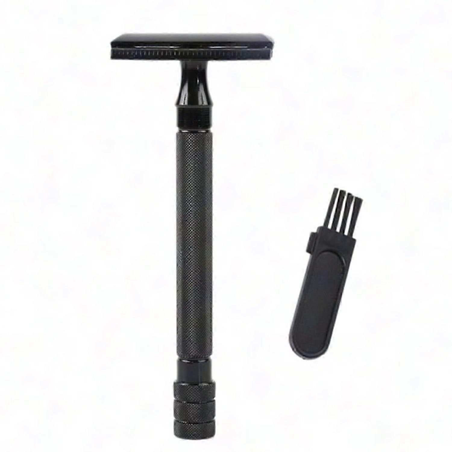 Classic Long Handle Double Edge Safety Razor - Black