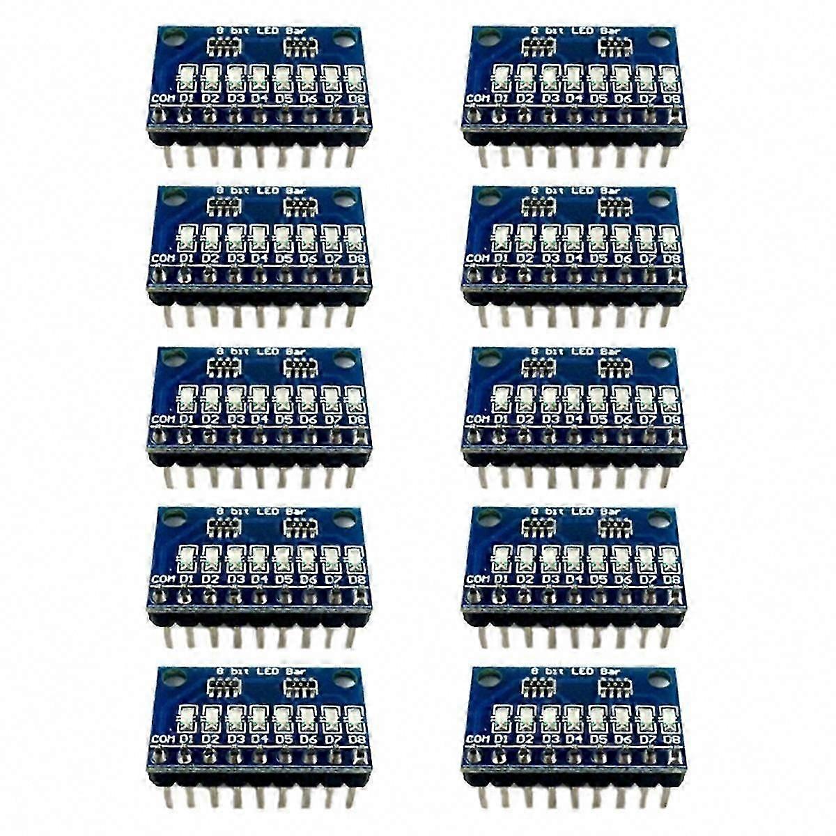 10Pcs 3.3V/5V 8-Bit Blue LED Module Kit for Arduino NANO NodeMCU V3 DIY Projects