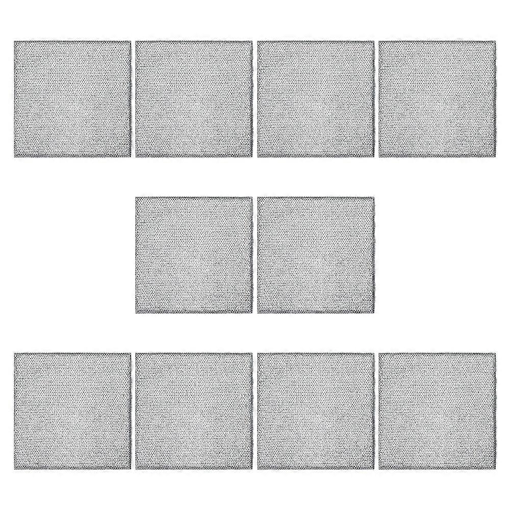 Multipurpose Wire Dishwashing Rags Square Kitchen Cleaning Silver Microfiber for Cleaning 10Pcs