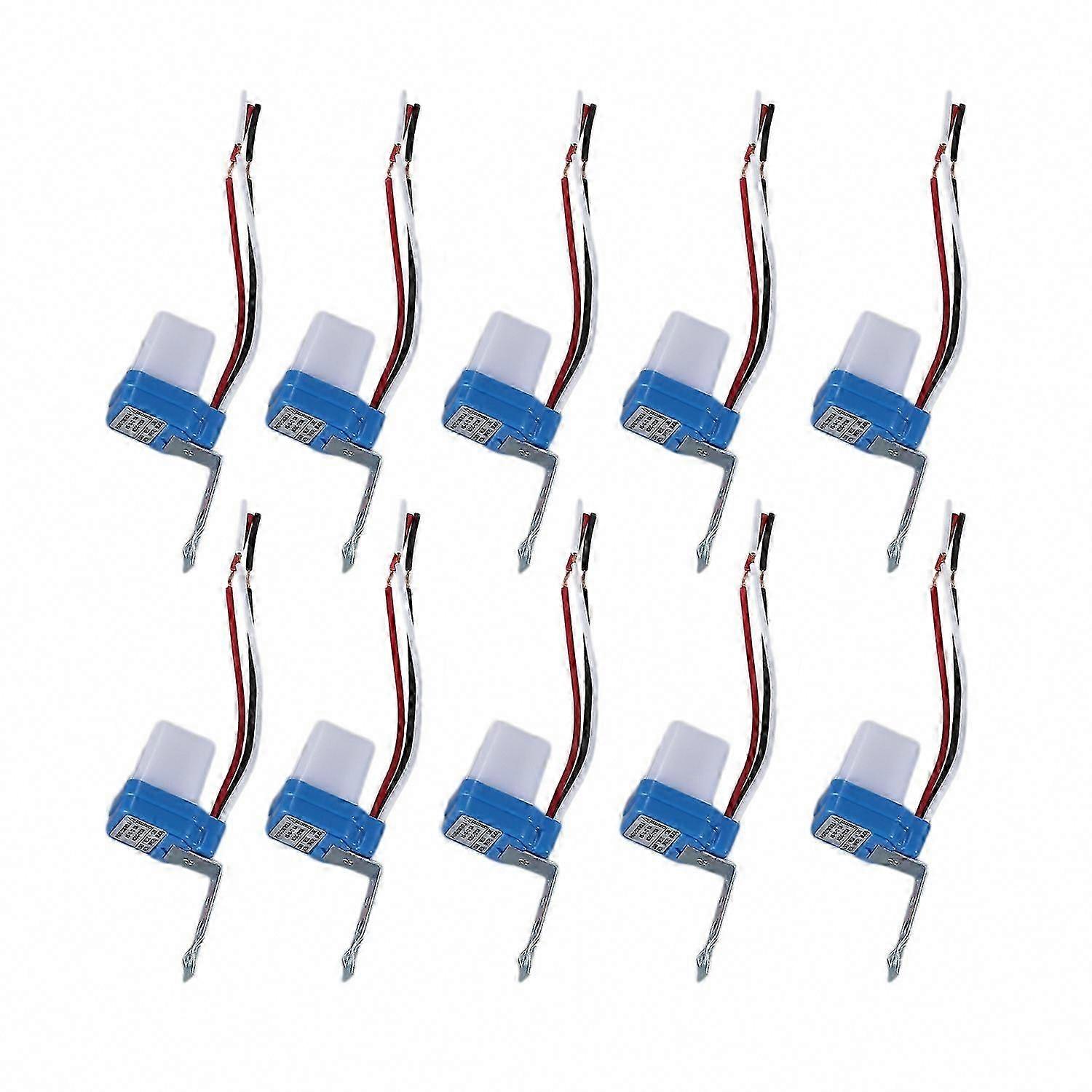 10Pcs Auto On/Off Photocell Street Light Sensor Switch AC/DC 12V 10A