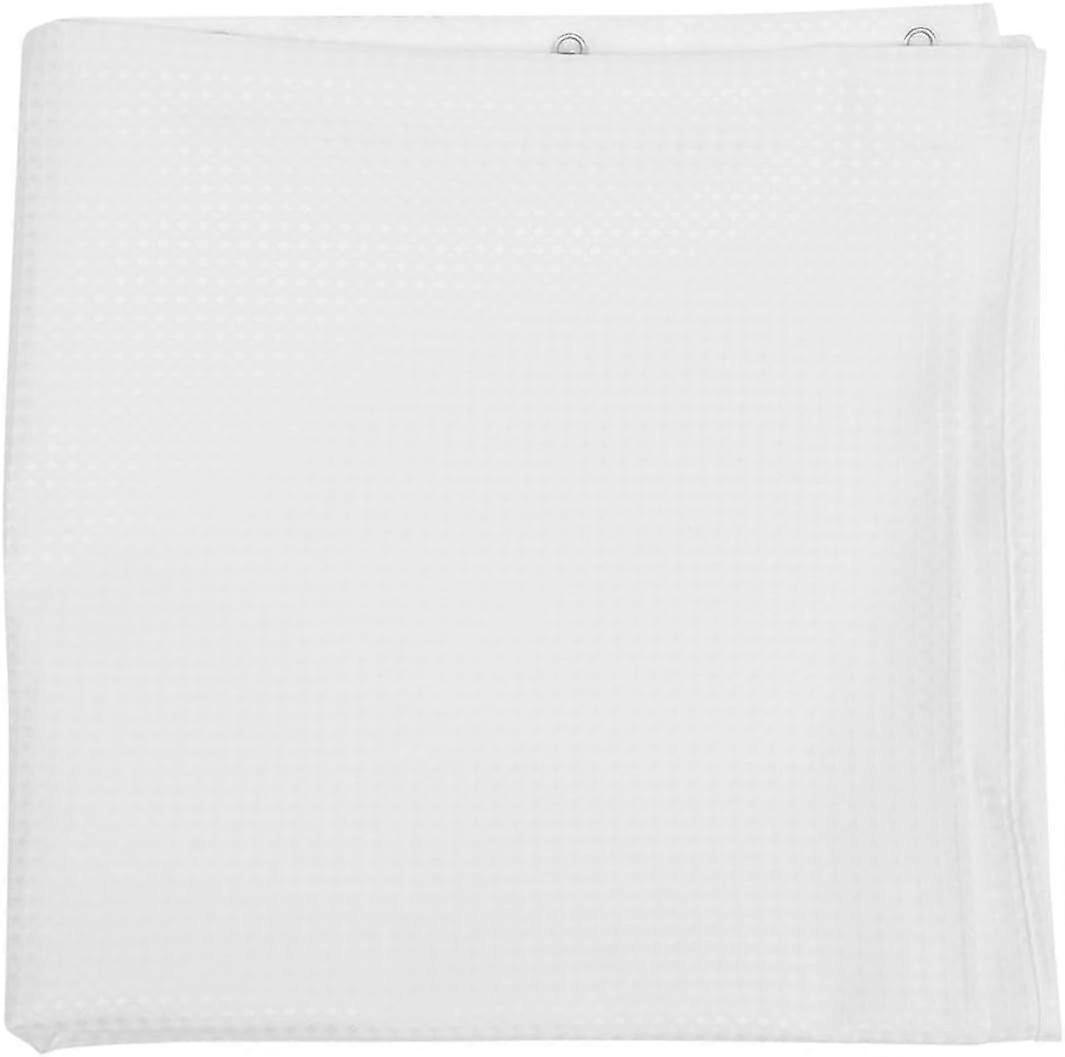 Solid Color Shower Curtain Large Size Waterproof with Hooks for Home Hotel White 39.4"W x