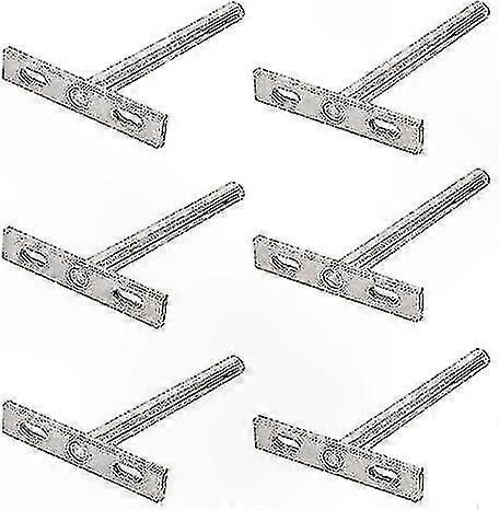 6 Pieces Hidden Shelf Brackets for Floating Shelves, T-Shaped Fixing Hardware for Various Shelf Types