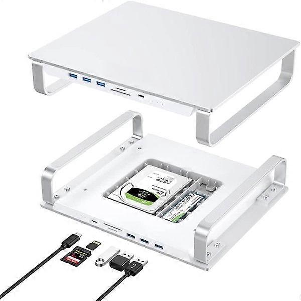 USB-C-Hub-Dockingstation mit Dual-HDD-Hub-Unterstützung für M.2 NVMe/NGFF 2.5 SATA HDD