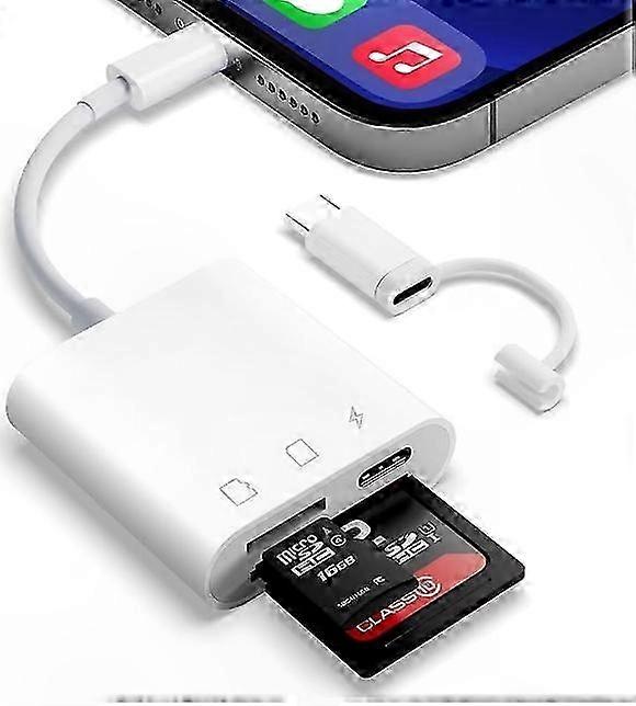 Multi-Function SD TF Card Reader with Charging Port for Boxed Devices