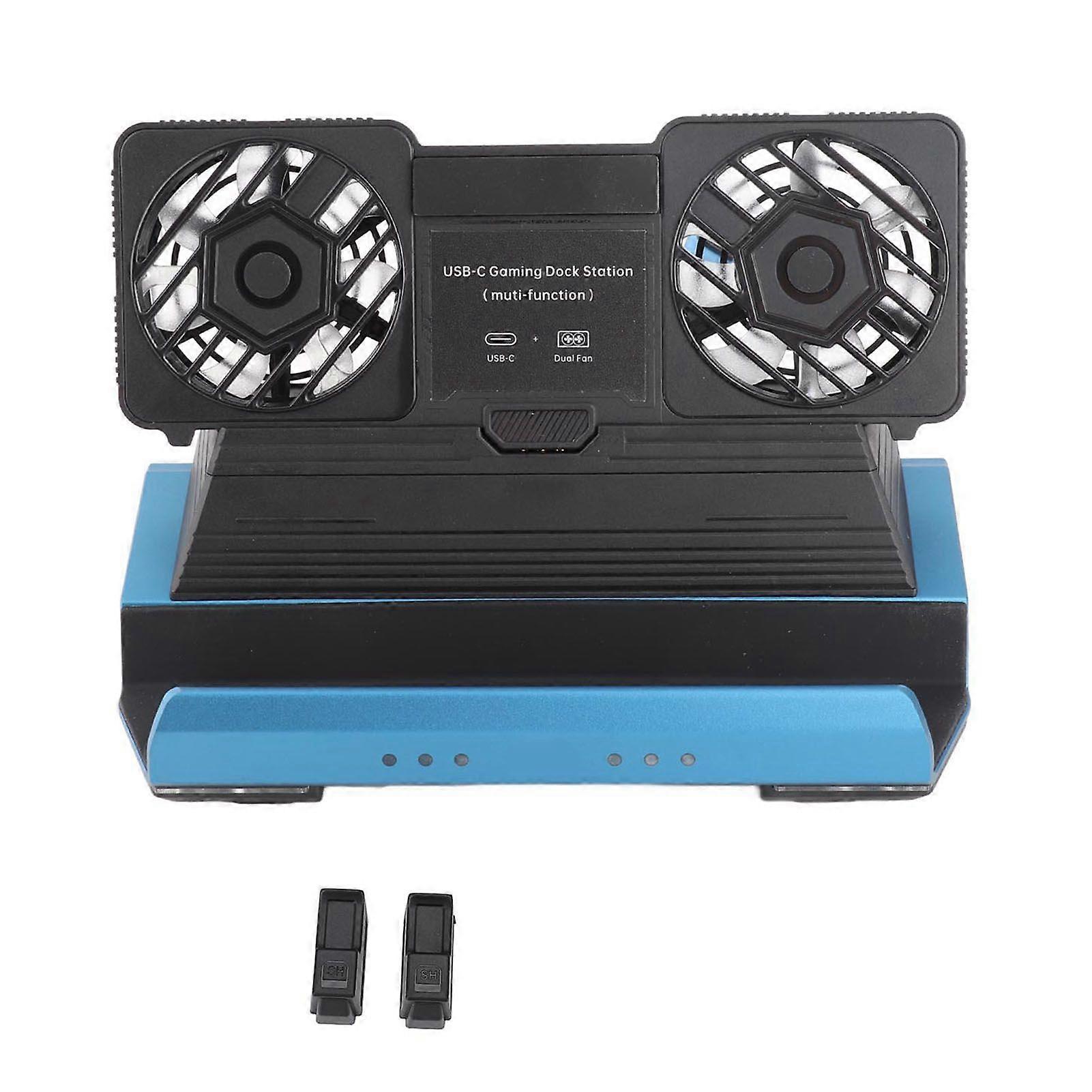 9 in 1 Docking Station for Steam Deck RGB USB C HD Multimedia Interface 4K 60Hz Gigabit Ethernet Handheld Gaming Console Dock with Dual Cooling Fan