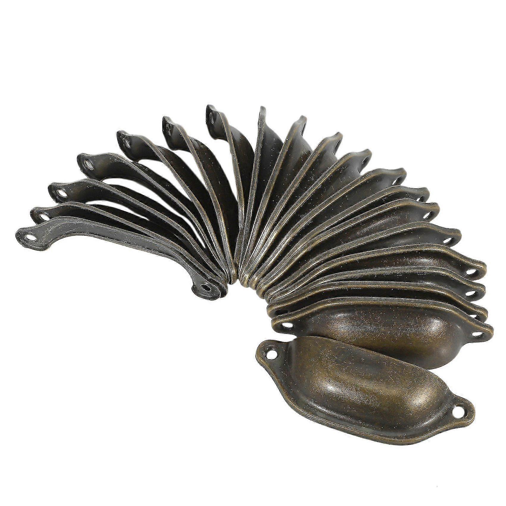 Iron shell cup-shaped handles, 20 pieces, retro design and easy to install