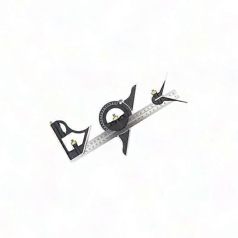 300mm Stainless Steel Combination Angle Ruler - Adjustable Right Angle Square, Engineer Measuring Tool, Multifunctional Ruler for Precision Work