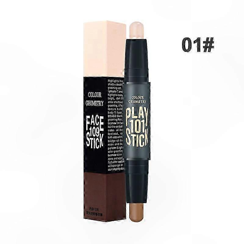 Dual-Ended Nose Shadow & Highlighter Powder for Contouring and Concealing