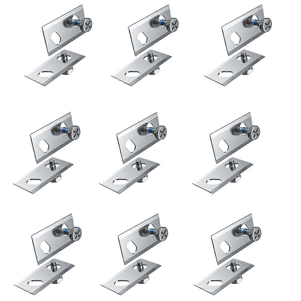 18Pcs for Series Replacement Blades Lawn Mower Blades with Screws Enhanced Cutting Precision Silver