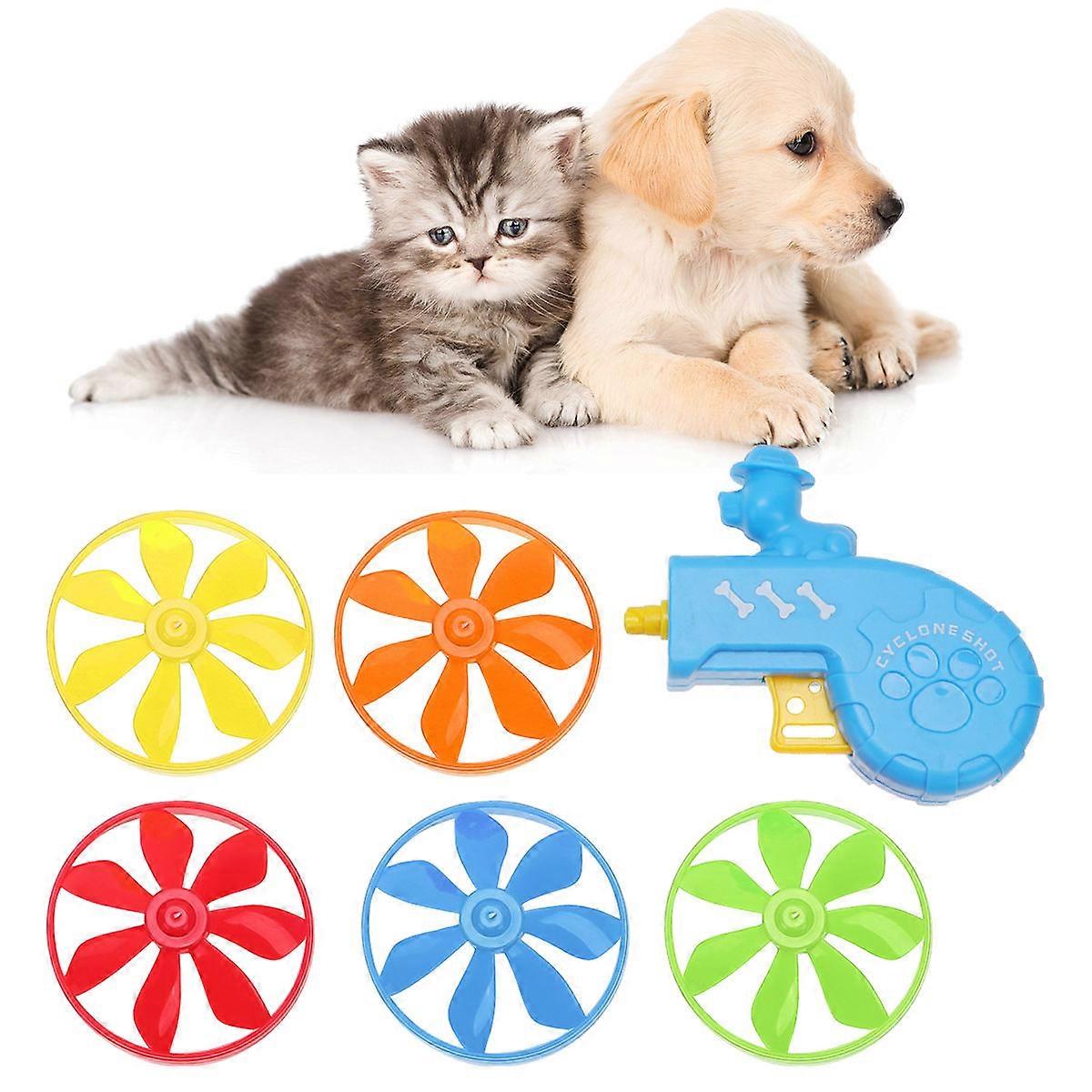 Blue Dog Interactive Toy Set for Pets Creative Chase Sports Puzzle Launcher Made of Durable Plastic