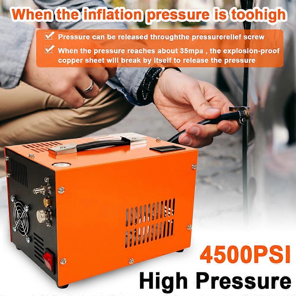 4500PSI högtrycks bärbar luftkompressorpump med LED-display