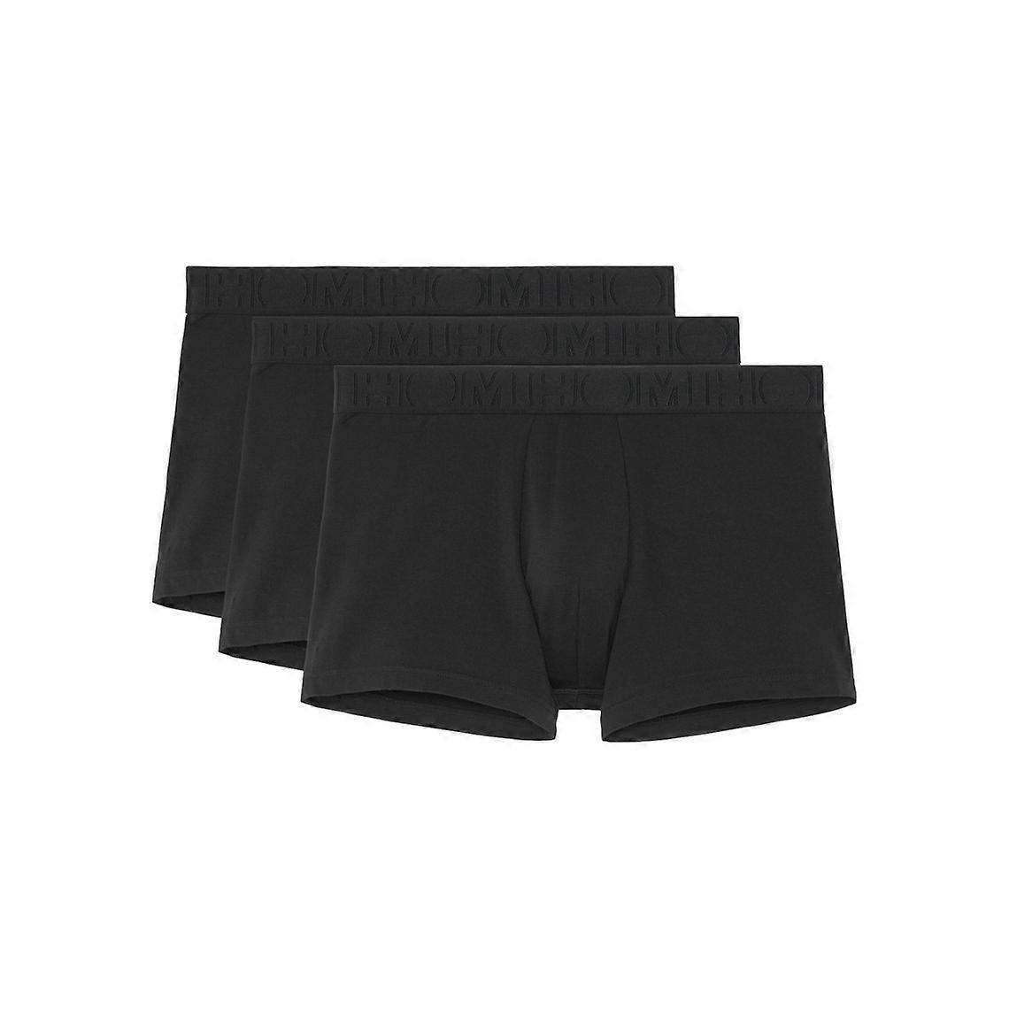 Pakke med 3 sorte bomuld boksershorts