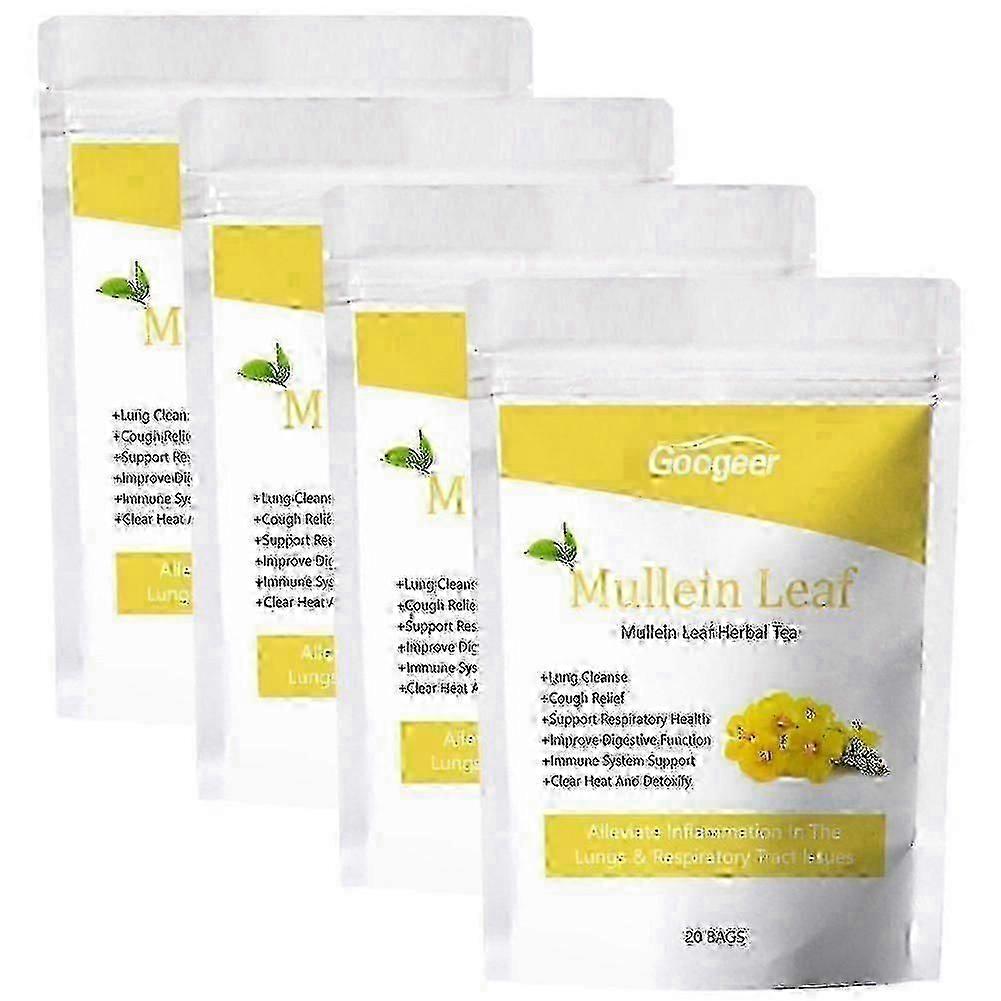 Mullein Yaprağı Çay Poşetleri Bitkisel Akciğer Temizleme Solunum Öksürük Çay Rahatlatmak