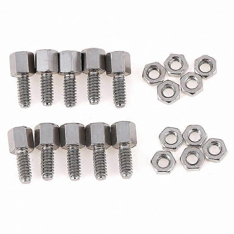10 Sets 5mm 7mm Header Plate Bracket with Stud Bolt Nut Screw for D-Sub VGA Serial Connector