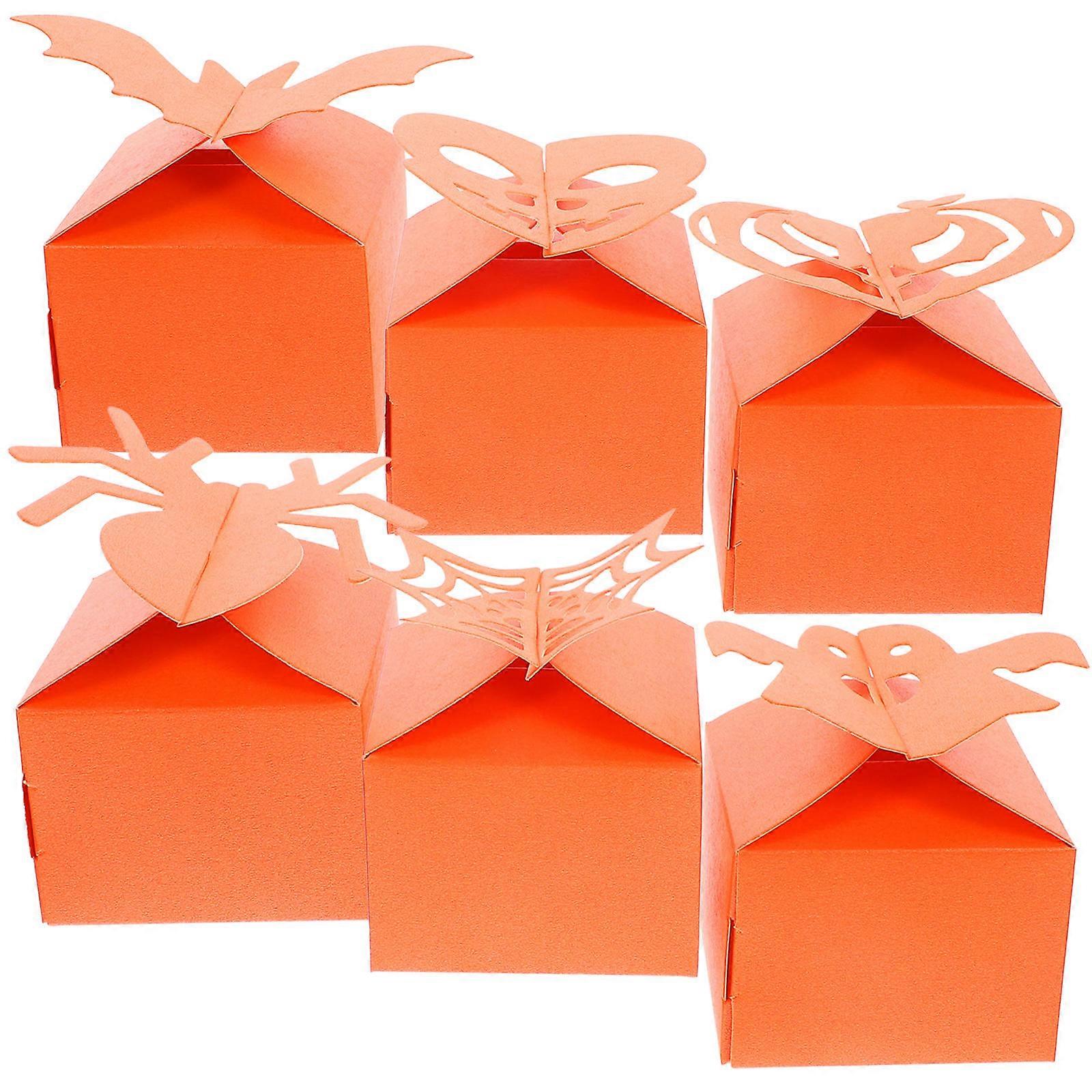 Halloween Paper Boxes Halloween Gift Boxes for Packing 144Pcs Orange