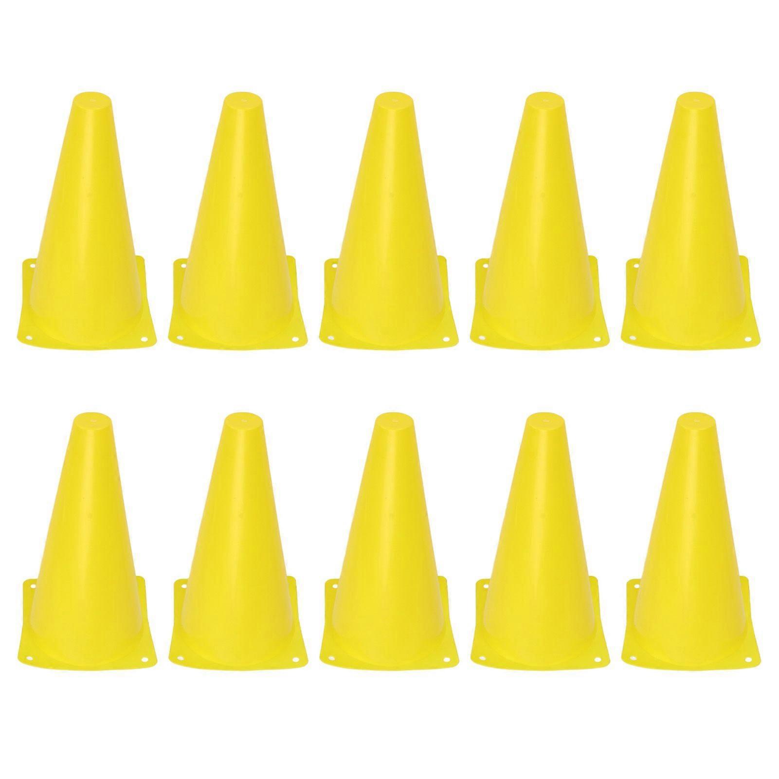 10Pcs Scoccer Cone 23cm Sports Training Traffic Cone Barrier for Basketball Football Skateboards