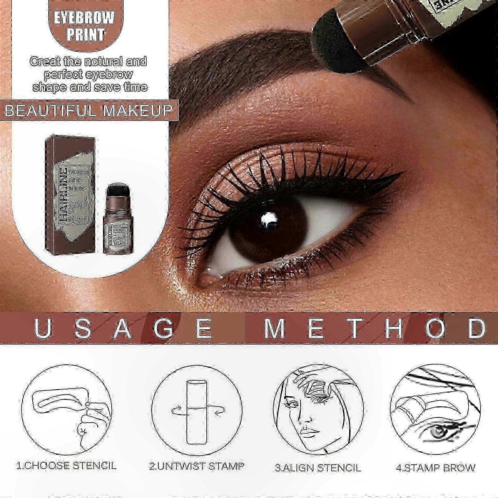 Eyebrow Makeup Set with Natural Hairline Design, Includes 24pcs Tools and Repair Stencil for Easy Application - Black Tone Solution