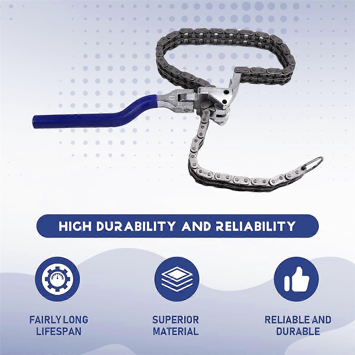 Auto Handle Tools Chain Type Oil Filter Wrench Spanner Long Handle Ergonomic Auto Car Repairing Tool