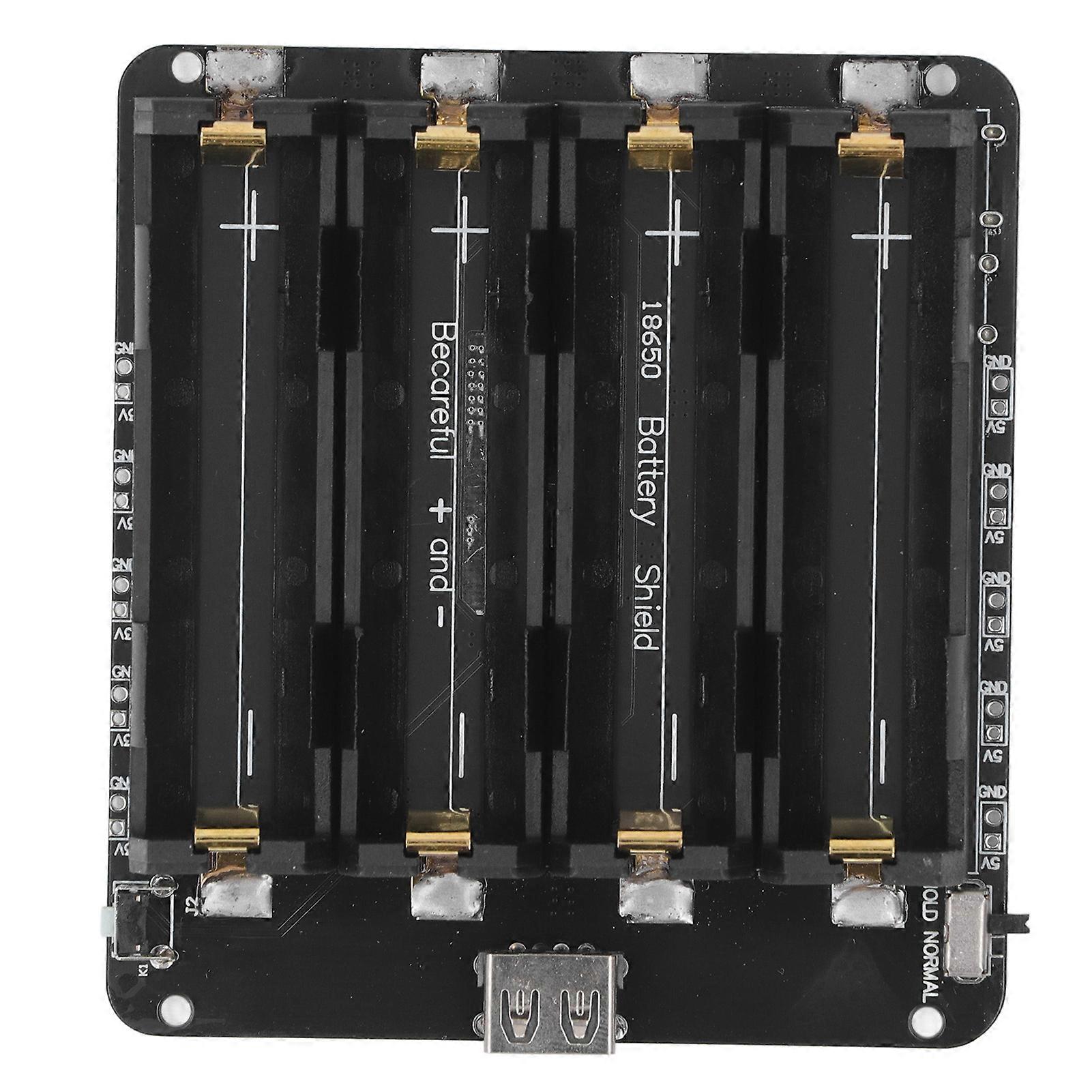Boîtier de protection pour batterie au lithium à 4 emplacements, carte de développement de batterie avec protection contre les surcharges DC 5 V
