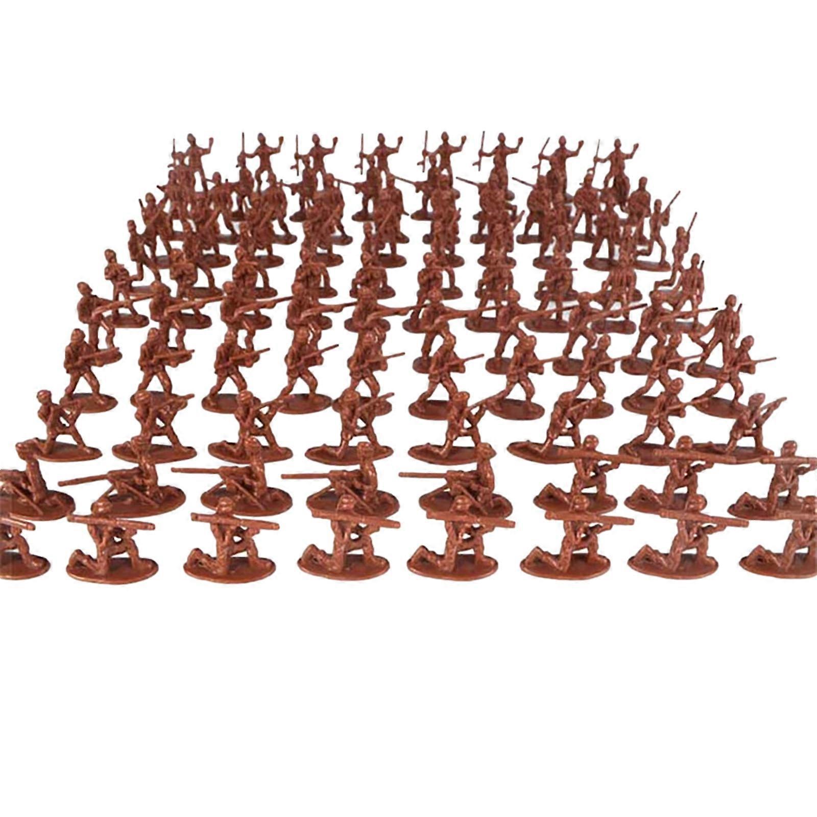 Feggg 100Pcs Toy Soldiers Figures Green Army Men Action Figures for Kids Suitable for Various Occasions Educational Toy