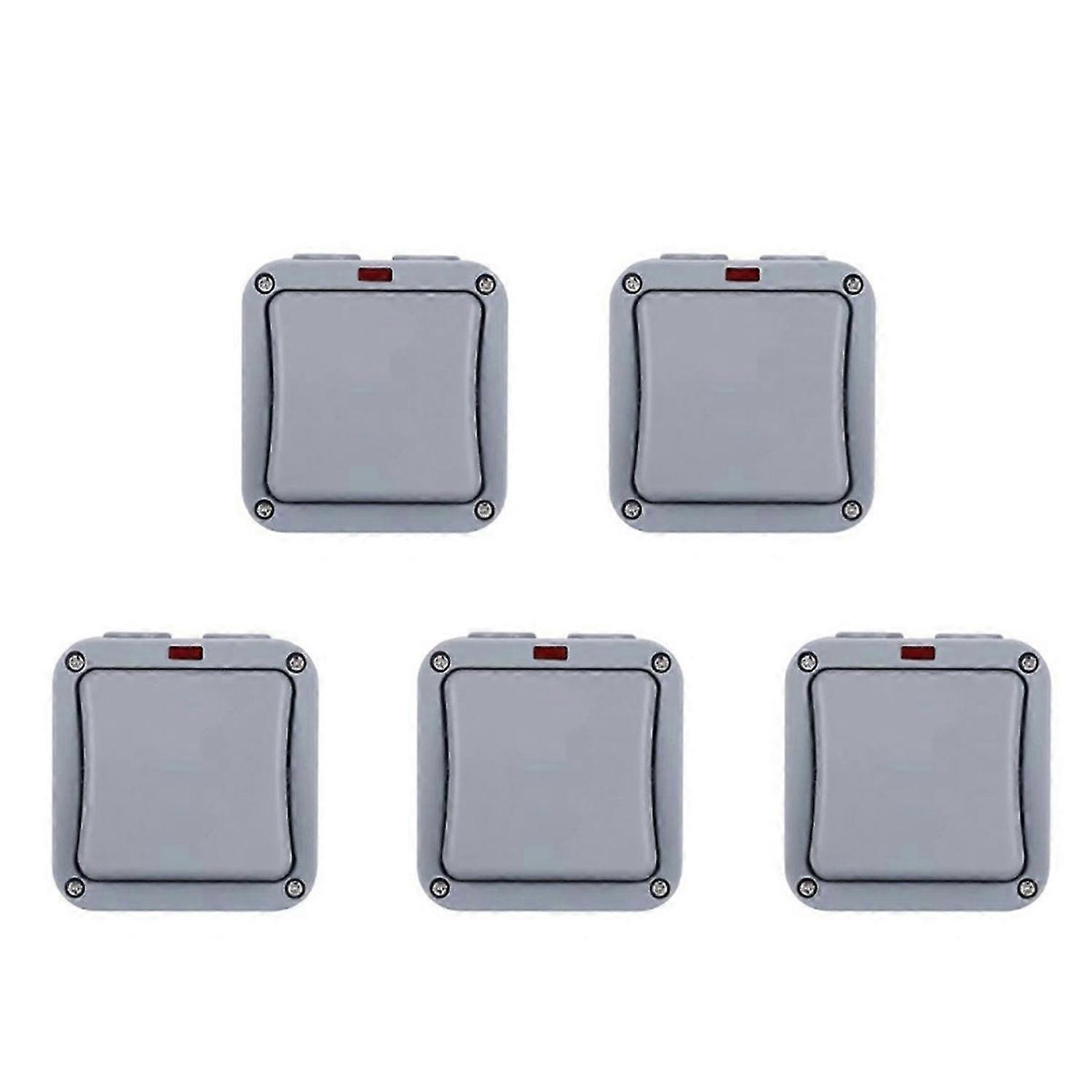 IP66 Wall Electrical Switch 220V Light on Off Security Button (A)
