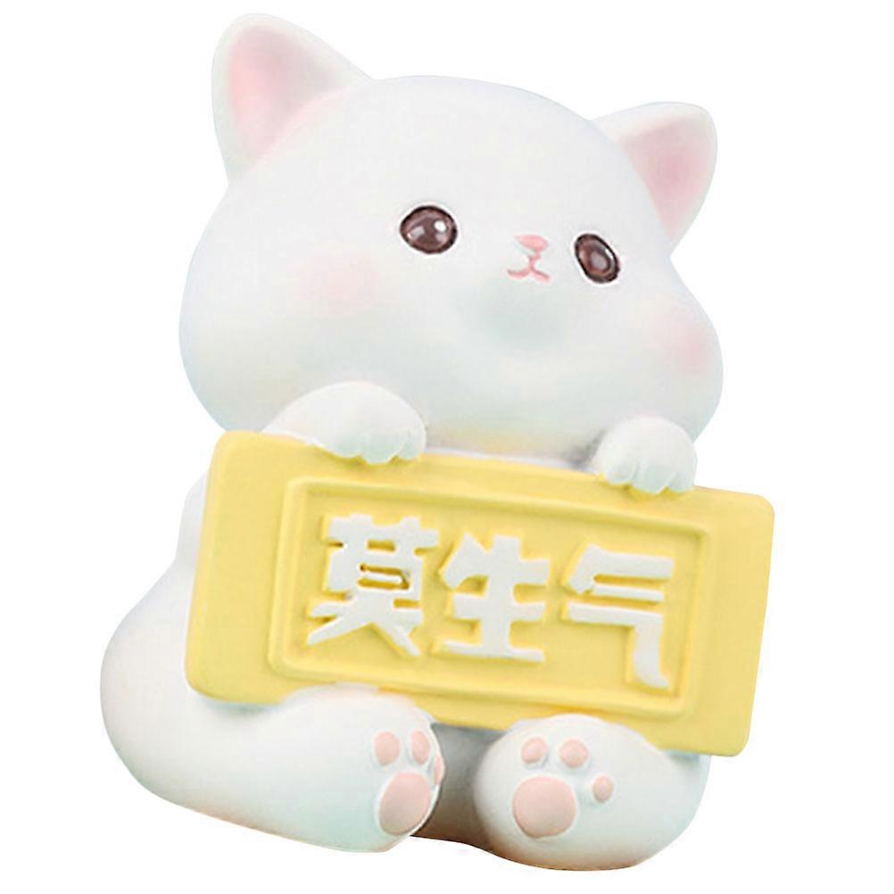 Mini Animal Figurine Resin Craft for Decoration 5Pcs White Animal Statue