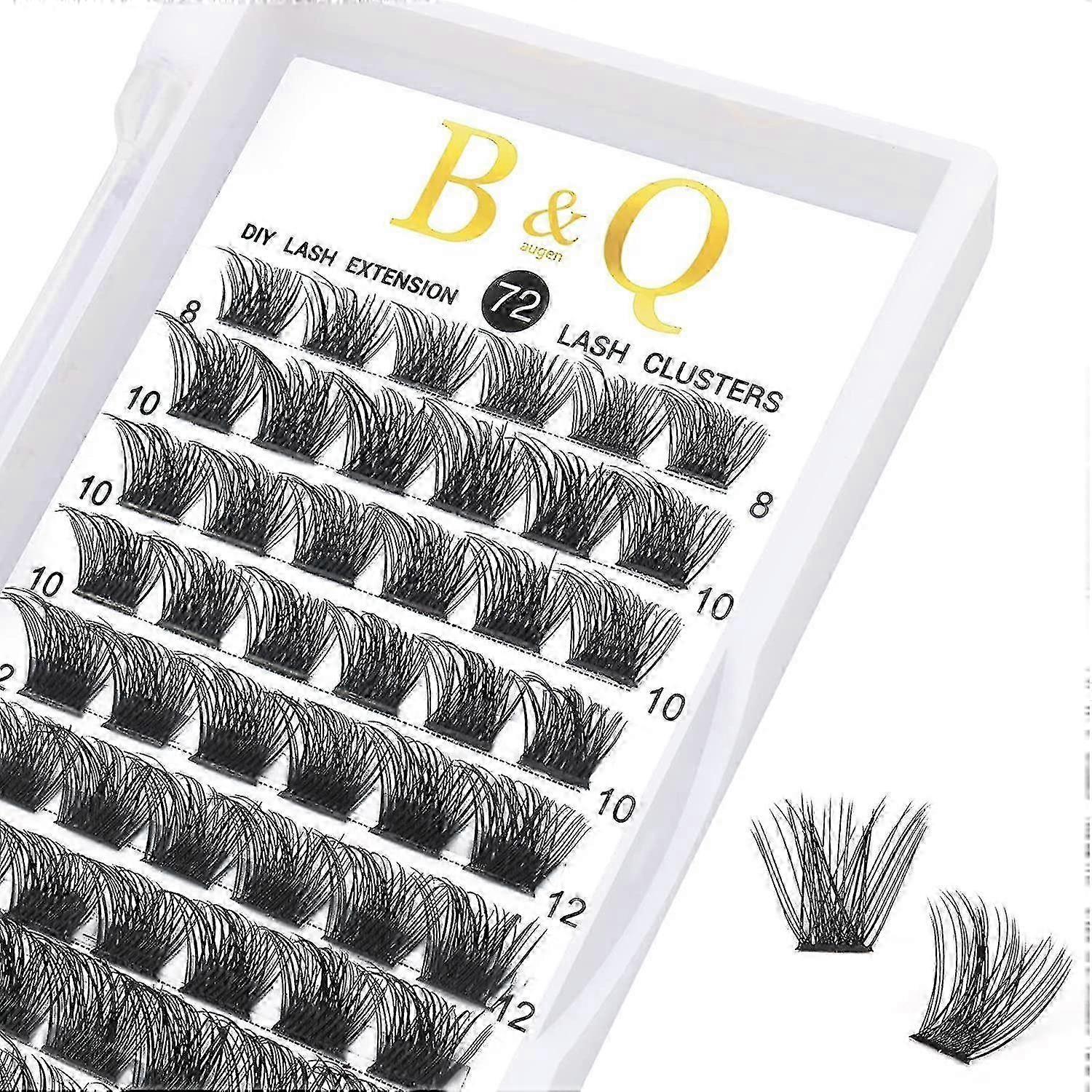 Lash Clusters DIY Eyelash Extensions 72 Clusters Lashes C D Curl Mega Volume Individual Wispy Lashes Clusters
