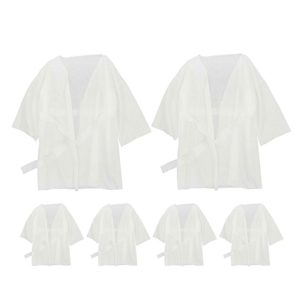 Disposable Bathrobe Cotton Bath Robes for Adults Use 24Pcs Wraps