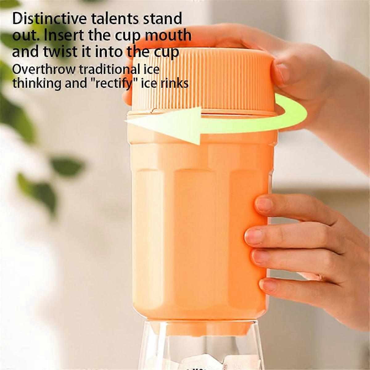 Rotating Ice Grid Ice Block Mold Ice Making Cup Orange