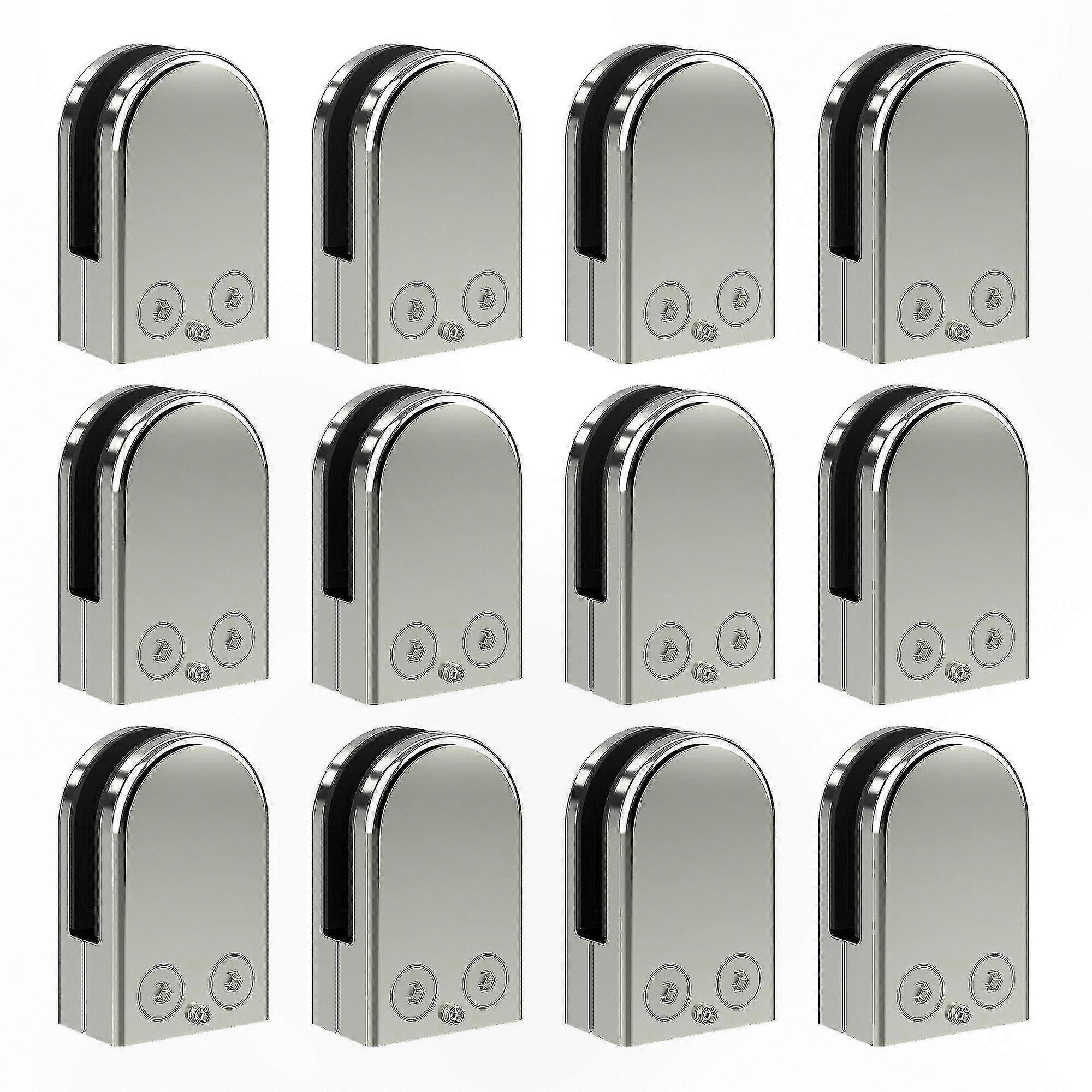6-12mm Adjustable Glass Clamps for Stair Rails and Window Frames in 304 Stainless Steel