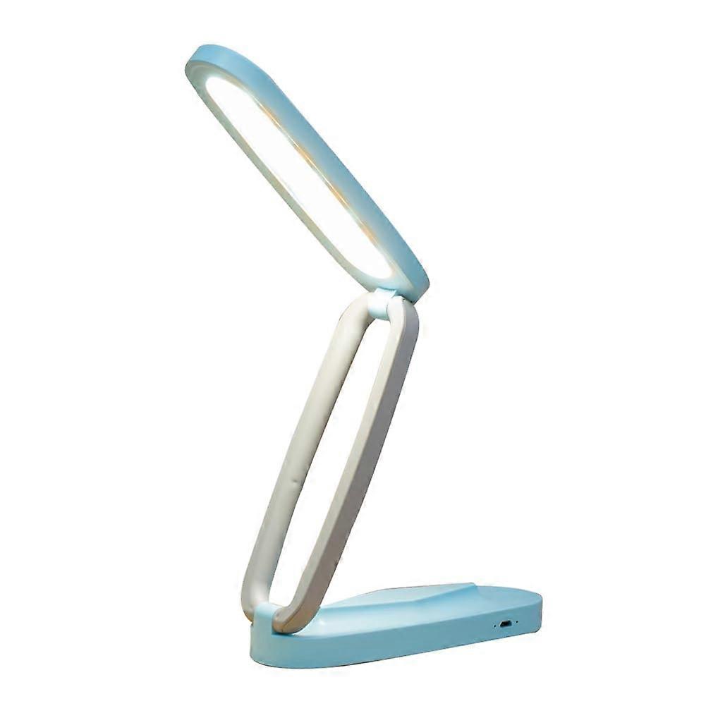 LED Desk Lamp For Office And Home Rechargeable Foldable Portable Wireless Reading Lamp Blue