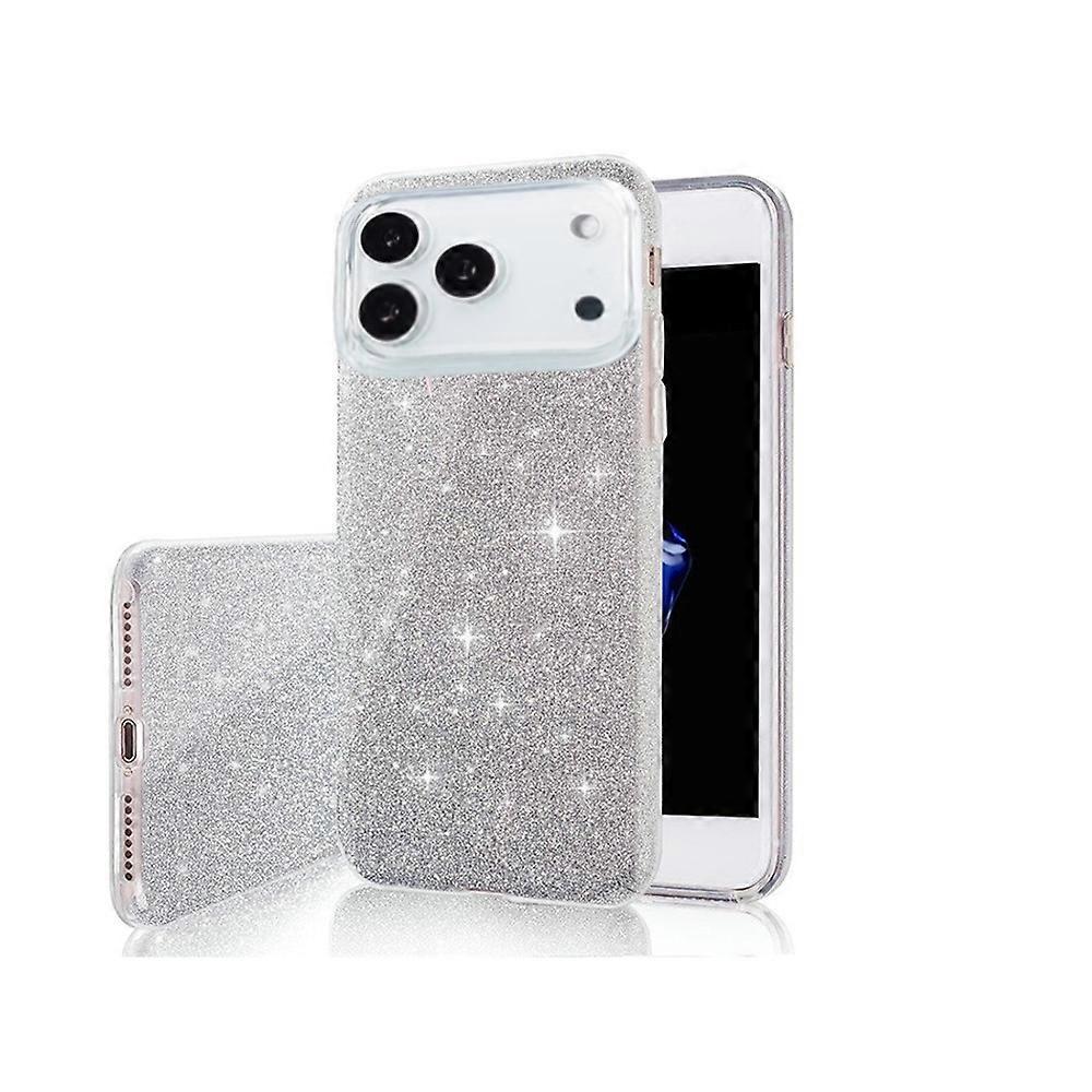 iPhone 17 Pro Max - 3in1 Glitter Elegantes Softcase Silber