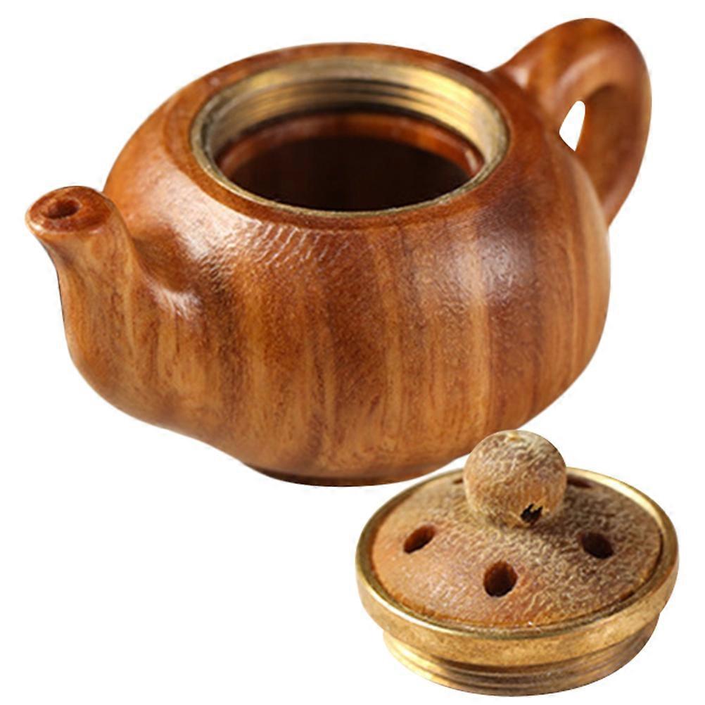 Wooden Mini Kettle Miniature Teapot Decoration for Table Decor 4Pcs Set