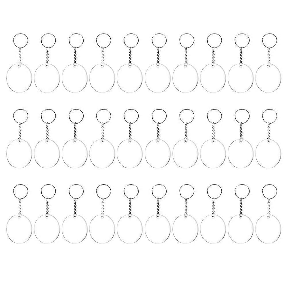 DIY Blank Keychain Acrylic Blank Keychains for Crafting 60Sets