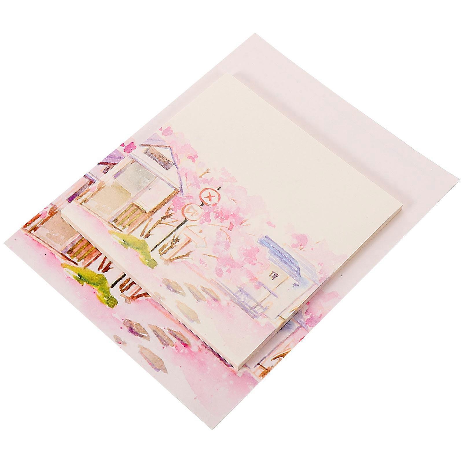 Cherry School Supplies Notepad For Students Work Home Office Multi Color Remind 1Set