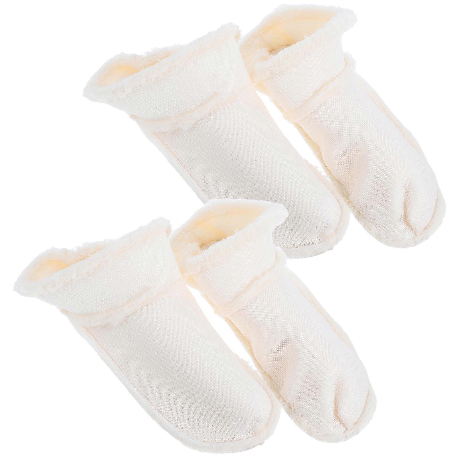 Plush Shoes Lining for Cozy Feet 8Pairs White Slip-on Clog Liners