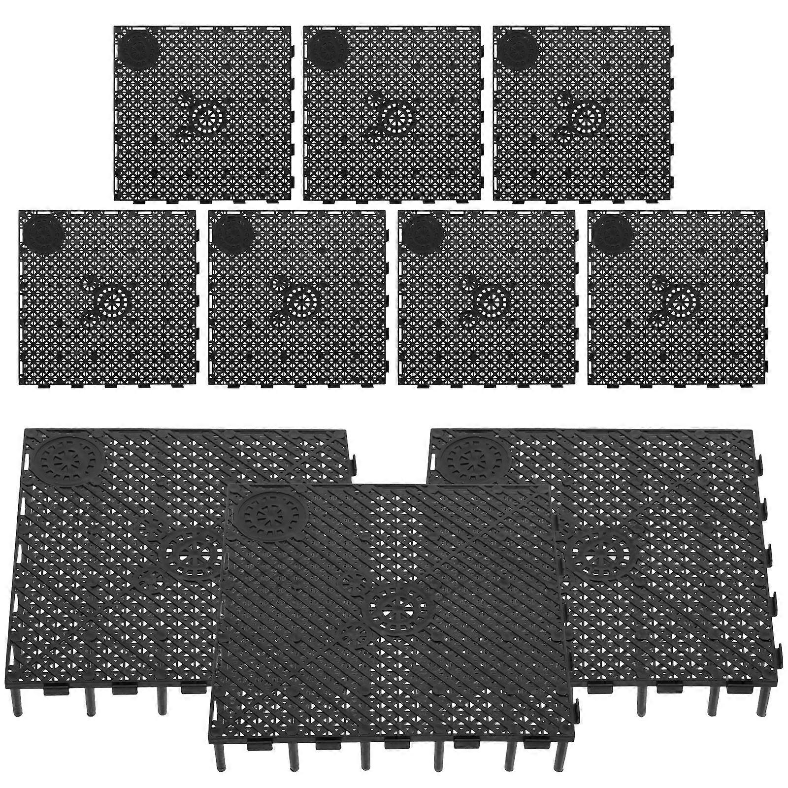Bottom Filter Plate for Fish Tank Use PVC Material 40Pcs Black