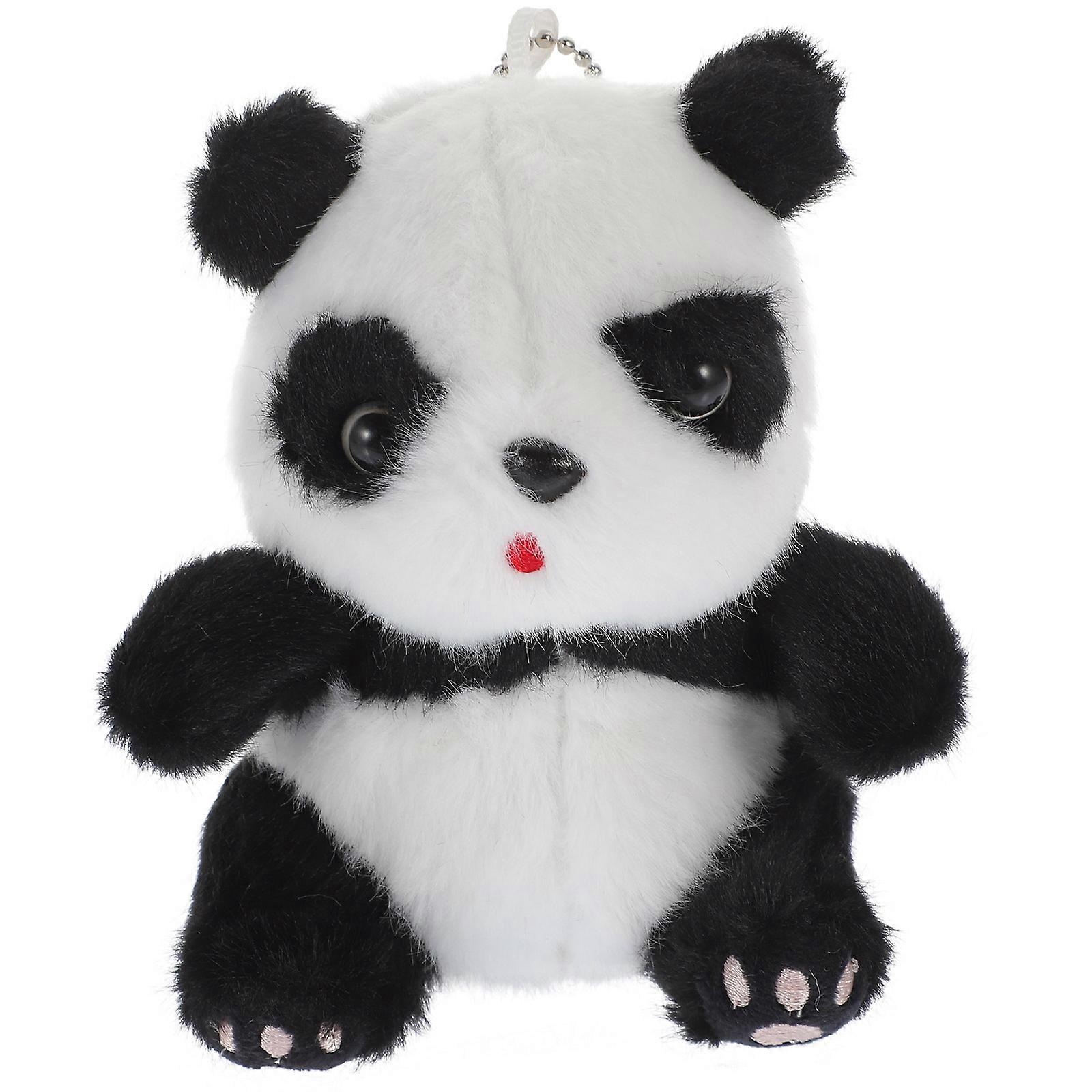 Cute Keychain Panda Pendant for Bags with 5Pcs Plush Stuffed Animals