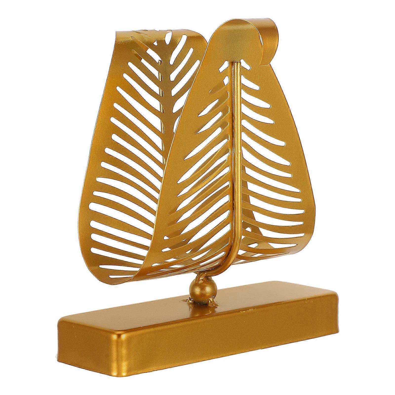 3Pcs Elegant Napkin Storage Organizer Golden Color For Indoor Outdoor Use Rectangular Napkin Dispensing Tabletop Holder